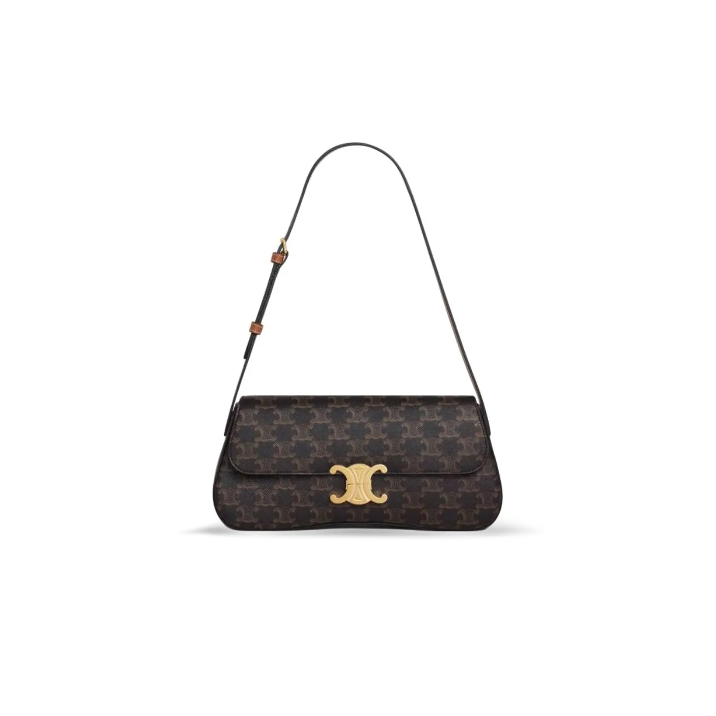 CELINE MEDIUM TEEN CELINE LOLA IN TRIOMPHE CANVAS AND CALFSKIN 115533FN1.04LU (28*12*5cm)
